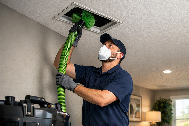 Attic duct cleaning and HVAC sanitization for better air quality